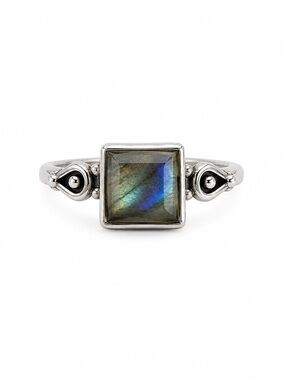 Labradorite Square Ring (S925)